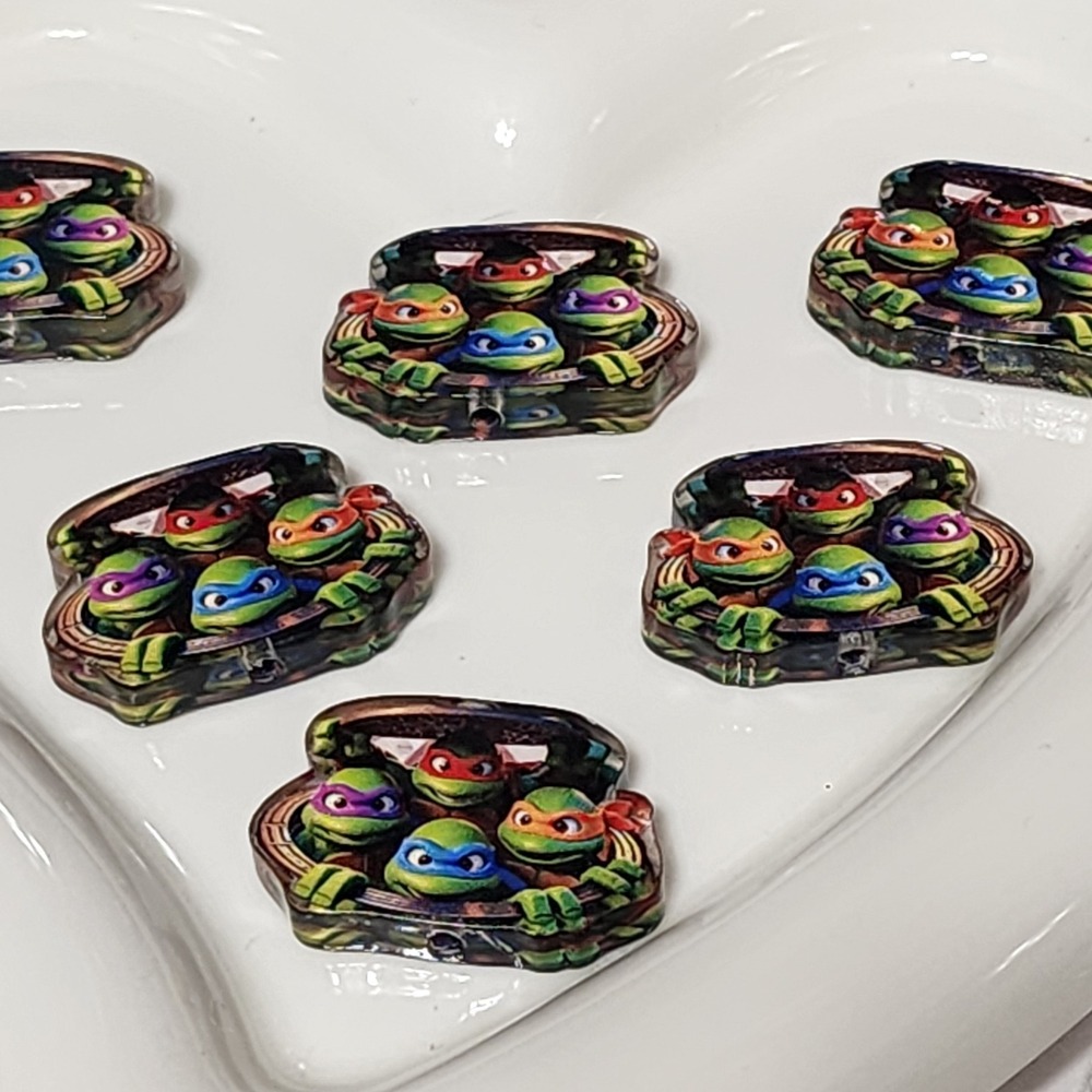 Turtles 2 Pcs Focal Bead Beaded Pen Jewelry Charms Acrylic Crafts